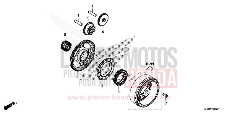 ANLASSERKUPPLUNG von Africa Twin DEGITAL SILVER METALLIC (NHA30D) von 2019
